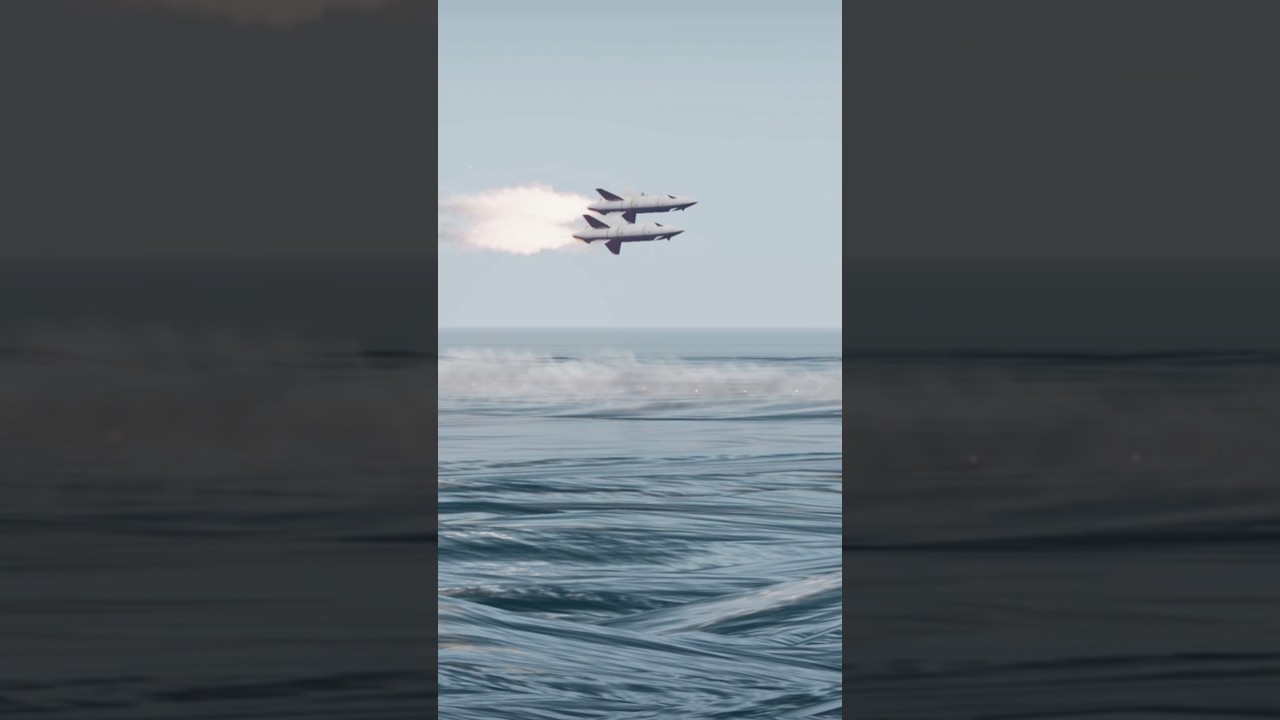 Cruise Missile Targets an Aircraft Carrier at Open Sea!