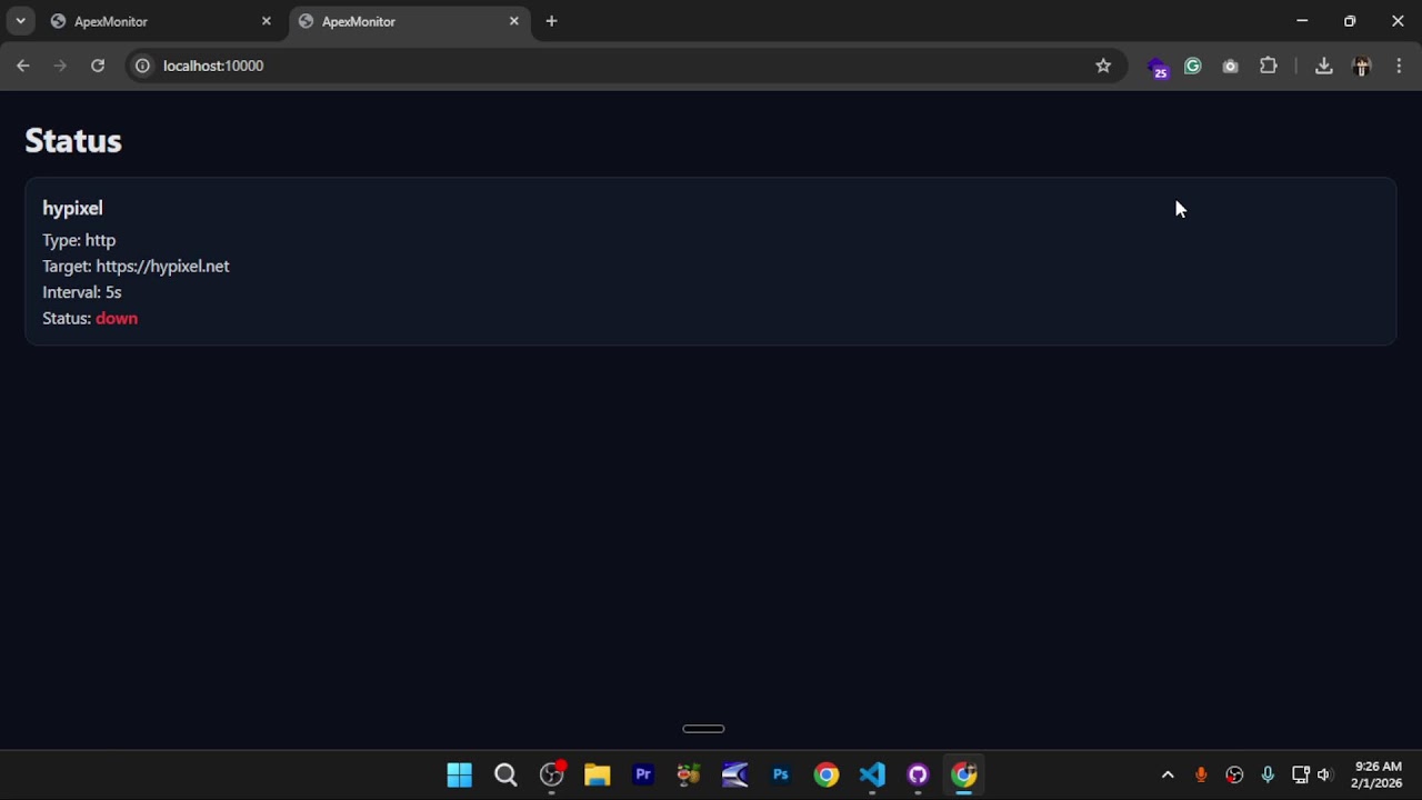Building my own uptime monitor and status page.