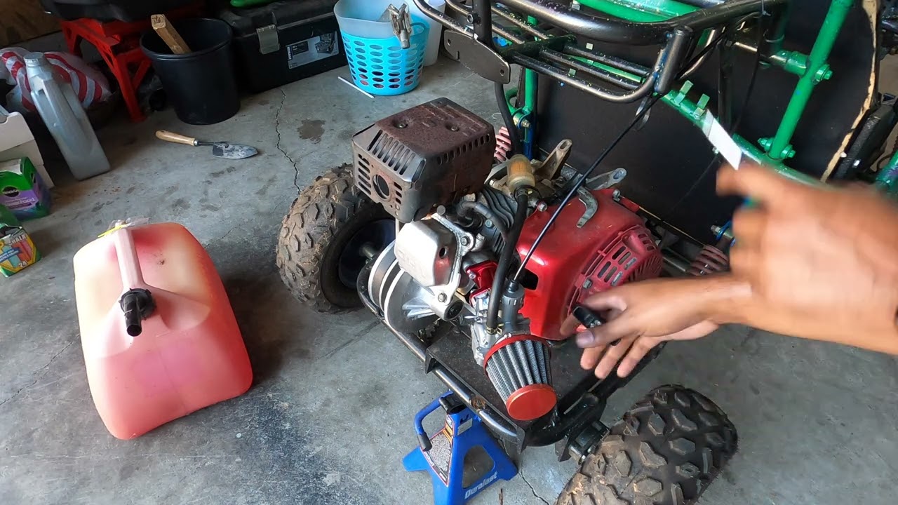 $23 Knock Off Carb Install | Chinese Mikuni Chikuni | Kandi Kart | Honda GX200 Swap