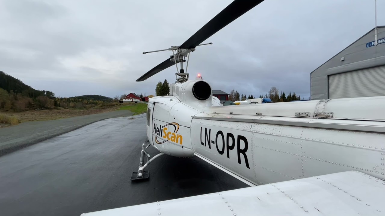 Bell 205A-1 start up and take off
