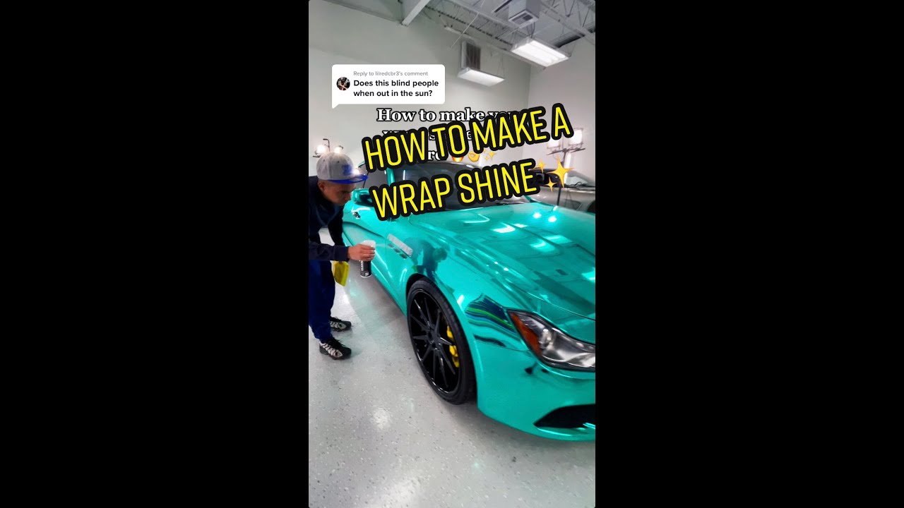 How To Make Wraps SHINE‼️ | Ceramic Coating a WRAP?!✨ #carwrapping #ceramiccoating #carwrap #chrome