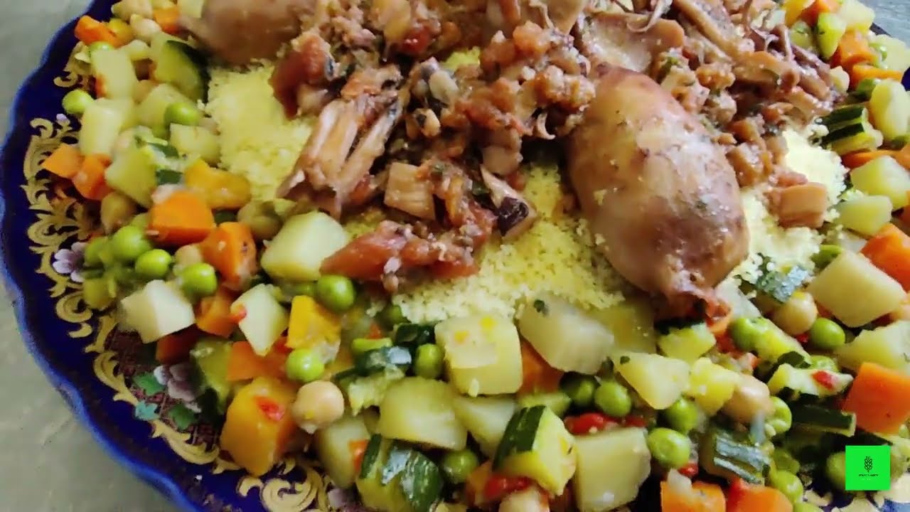 كسكسي بالقرنيط، الشوابي والحبار #  Couscous avec Poulpe, Seiche et Poulpe