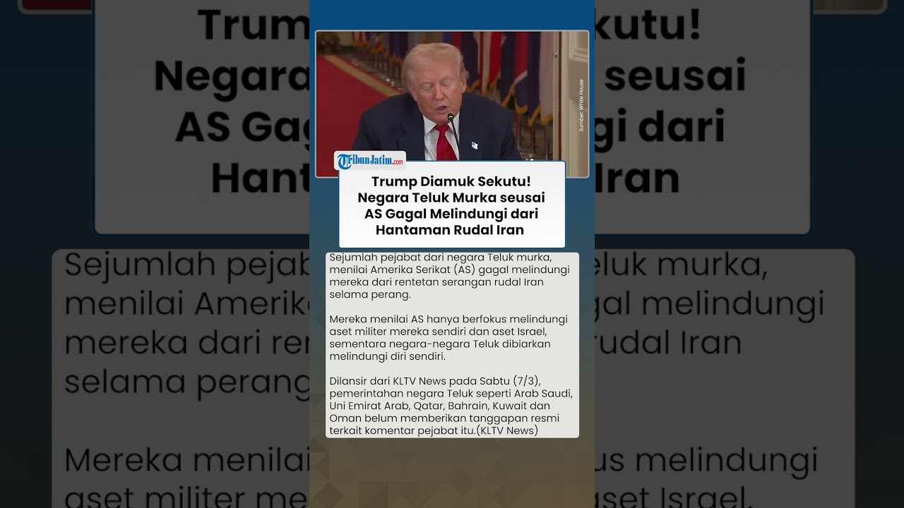 TRUMP DIAMUK SEKUTU! Negara Teluk Murka Usai AS Disebut Gagal Lindungi Hantaman Rudal Iran