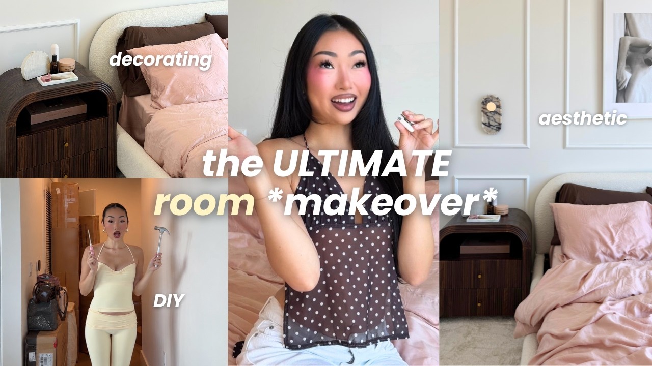 i built my DREAM bedroom *extreme makeover* 🏡⭐️ decorating, DIY, organizing, aesthetic + cozy