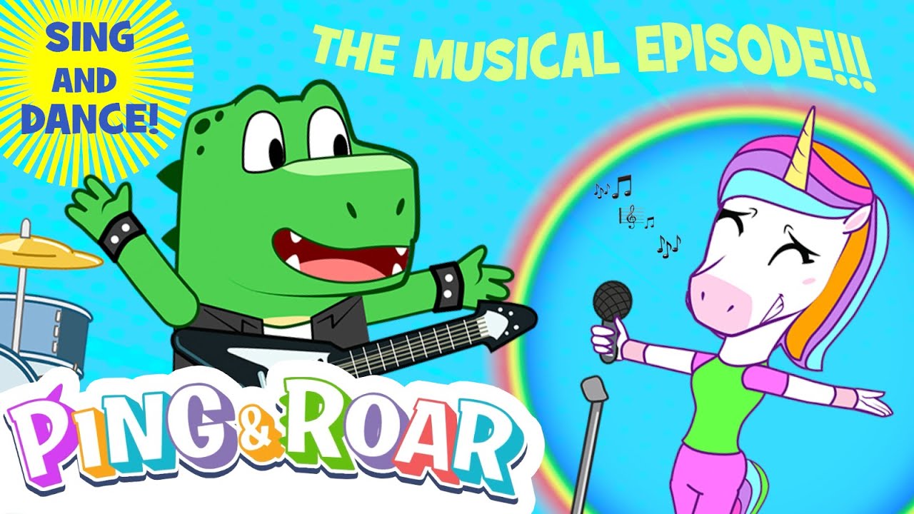 🎸 Rock & Roll Sing-Along 🎸 👩‍🎤 | Sing and Dance | Dinosaur Cartoon Dance | 09