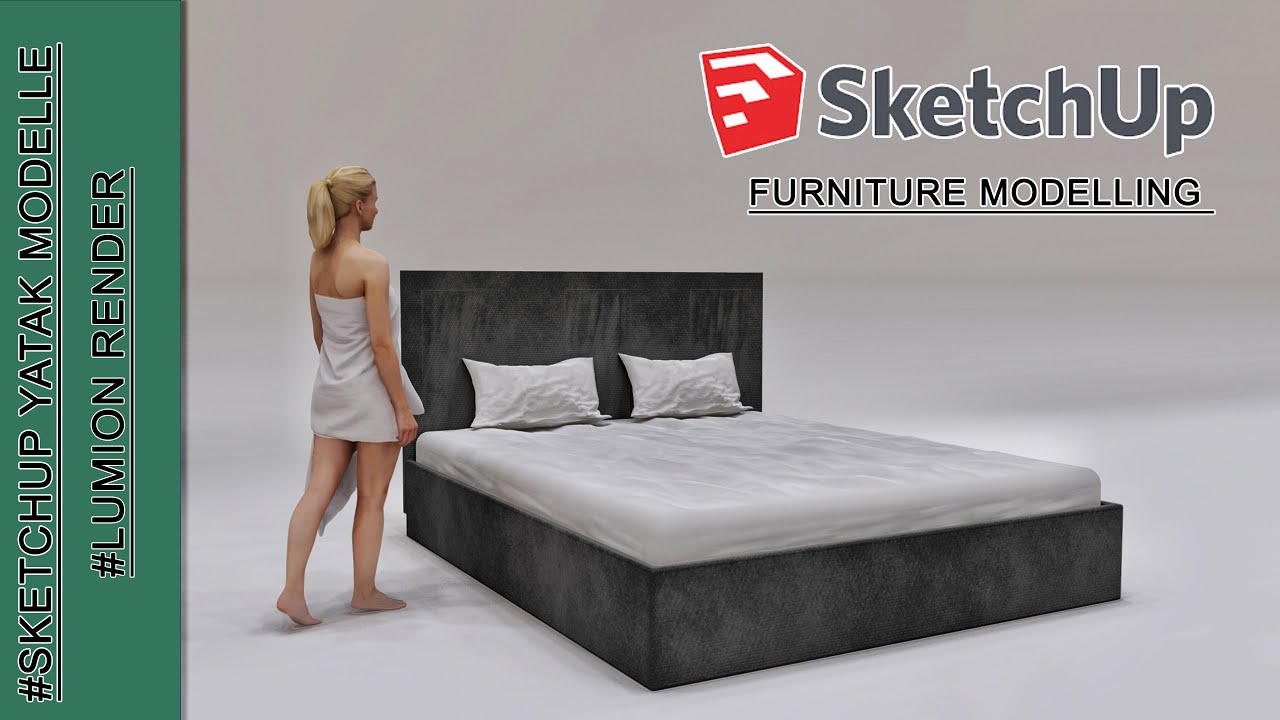 Sketchup Yatak&Yastık Modelleme | How to make Bed Modelling in Sketchup