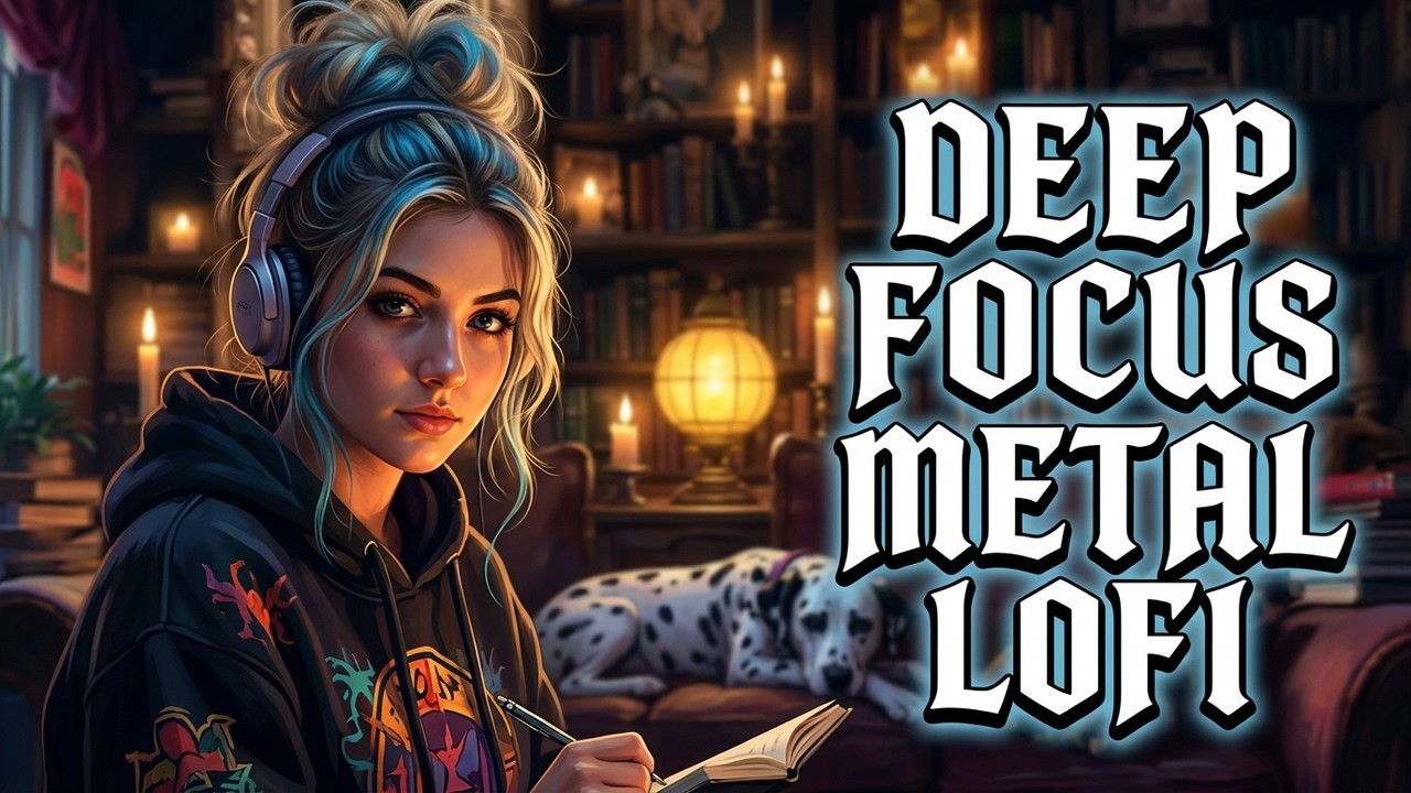 Dark Academia Metal Lofi | 1 Hour Late Night Study Mix