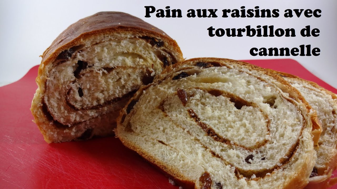 Pain aux raisins avec tourbillon de cannelle