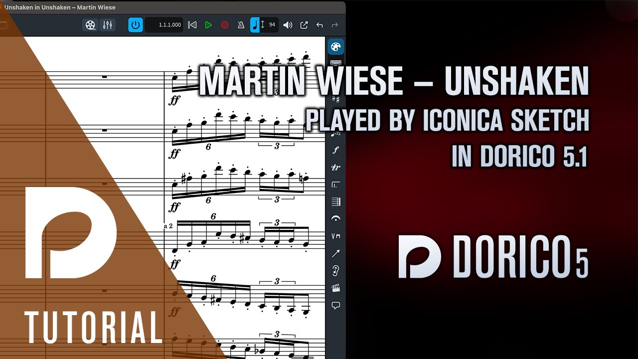Martin Wiese – Unshaken, performed by Iconica Sketch | Dorico 5.1