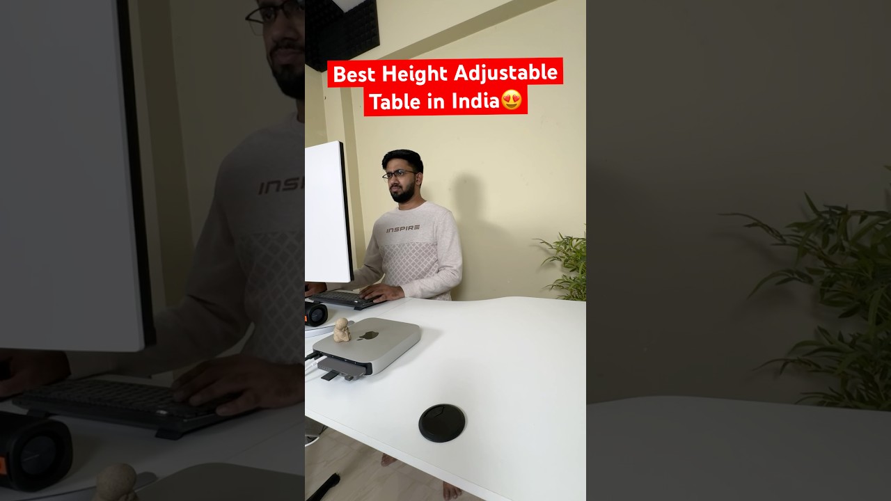 Best Height Adjustable Table in India😍 Greensoul Trigger - Sit Stand Desk!