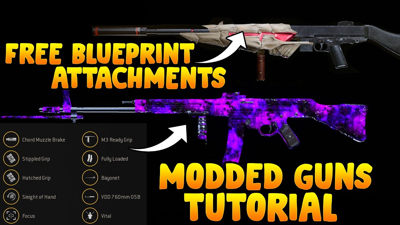GET FREE BLUEPRINT ATTACHMENTS AND MODDED OP VARIANTS ON ANY WEAPON FOR WARZONE & MODERN WARFARE!!