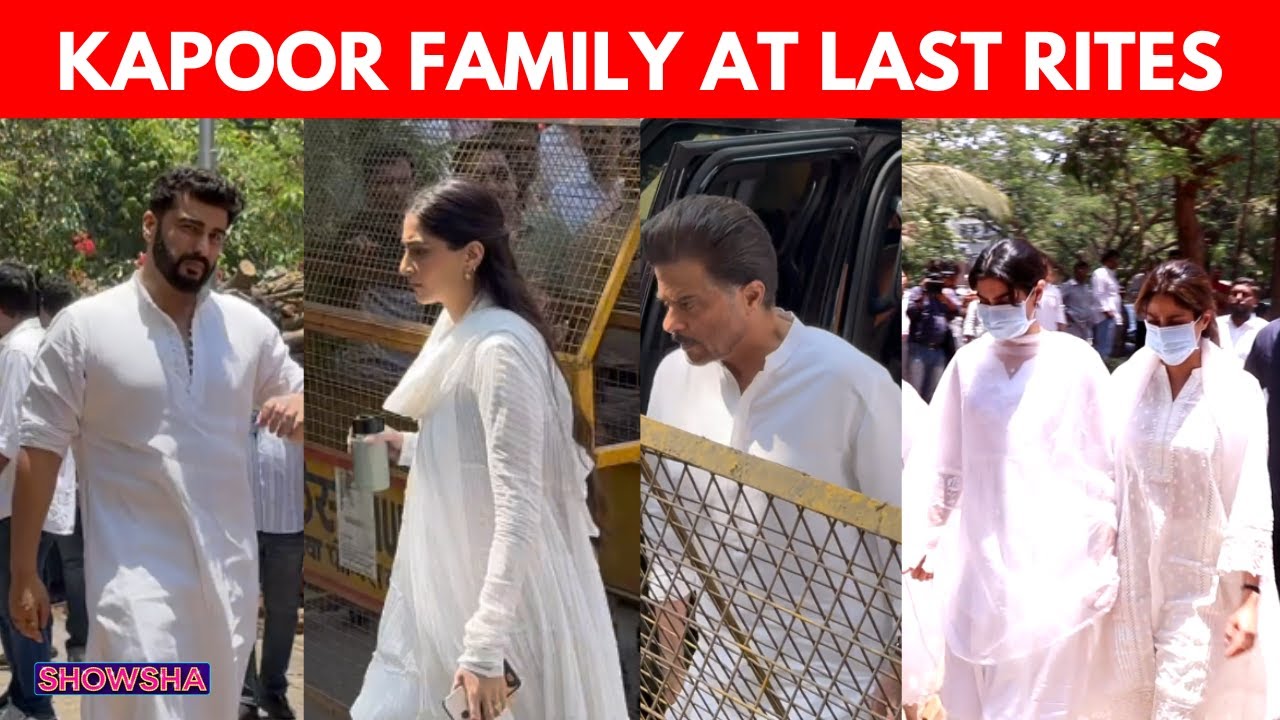 Sonam Kapoor, Janhvi Kapoor, Arjun Kapoor & More Kapoor Family Members At Nirmal Kapoor's Last Rites