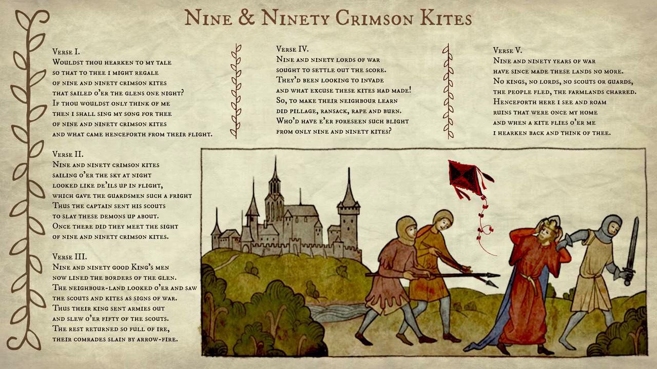 Nine & Ninety Crimson Kites ('99 Luftballons' Bardcore)