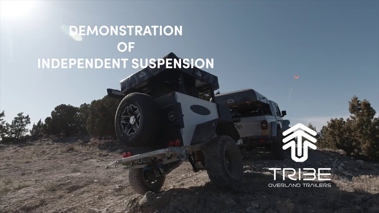 Demonstration of Independent suspension on Overland Trailers