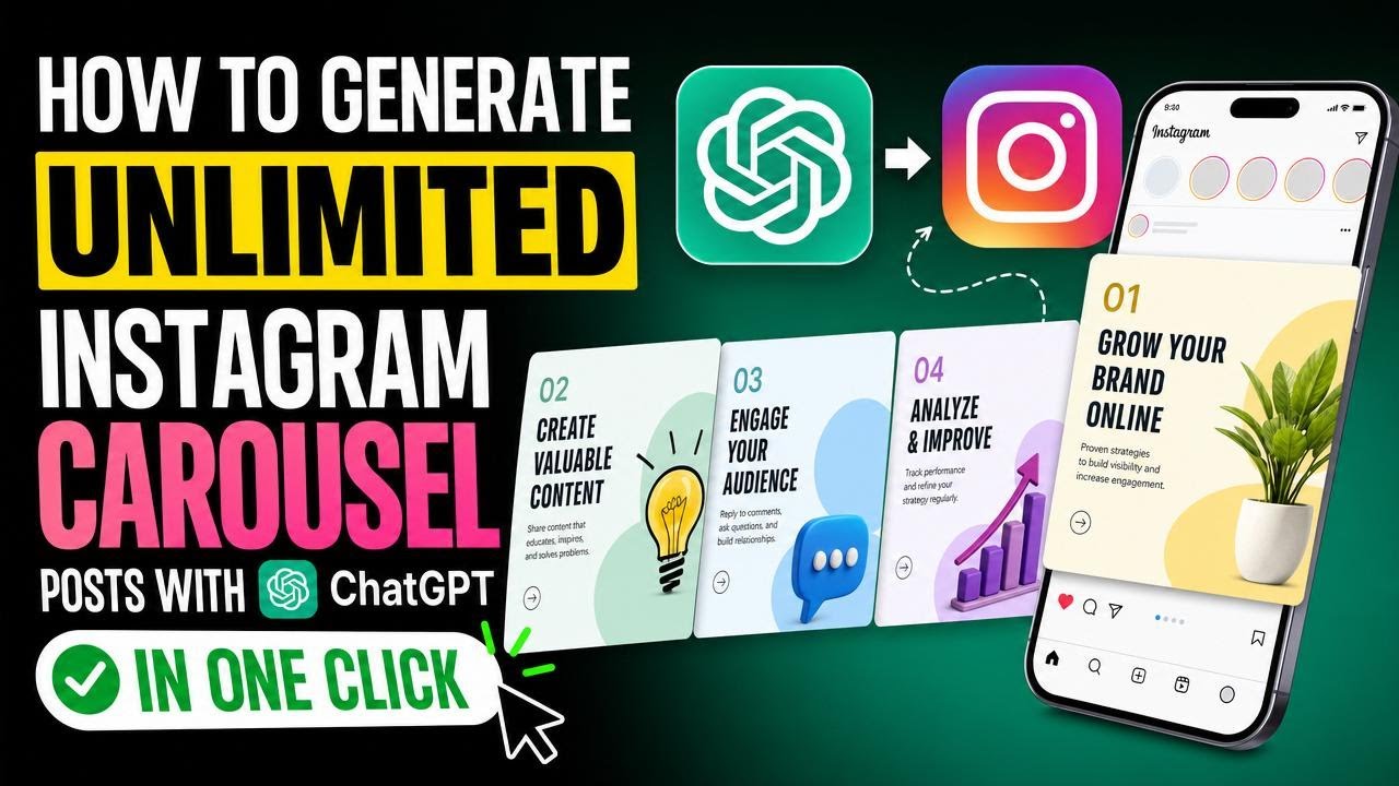 How to generate unlimited Instagram carousel posts with ChatGPT in one click