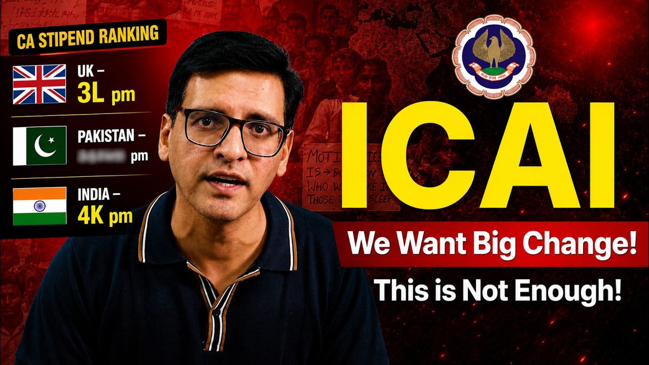 🚨 ICAI New Update: Why India Pays the Lowest CA Stipend | India vs World | Draft Explained