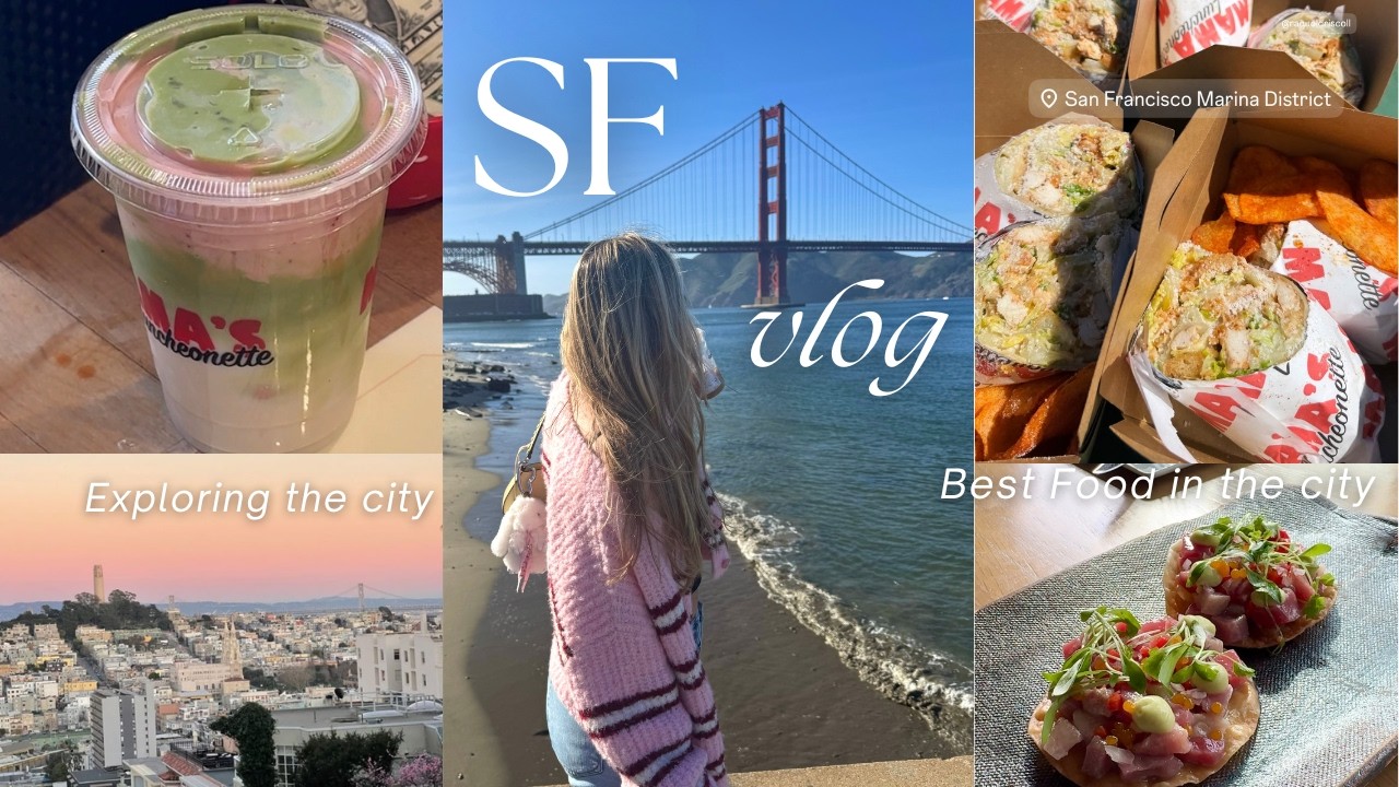 SF Vlog ( City adventures, food tour with friends , spring activities in the city!) 🏙️💫.  #sf #vlog