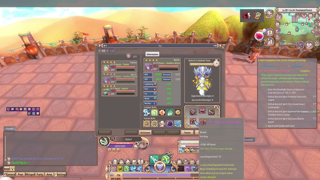 Glory Destiny Reborn Lv75 Shatterfang Oblivion gear review.