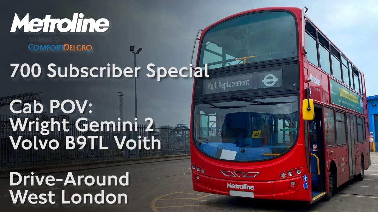 700 Subscriber Special | Cab POV: Wright Gemini 2 Volvo B9TL Voith | Drive-Around West London