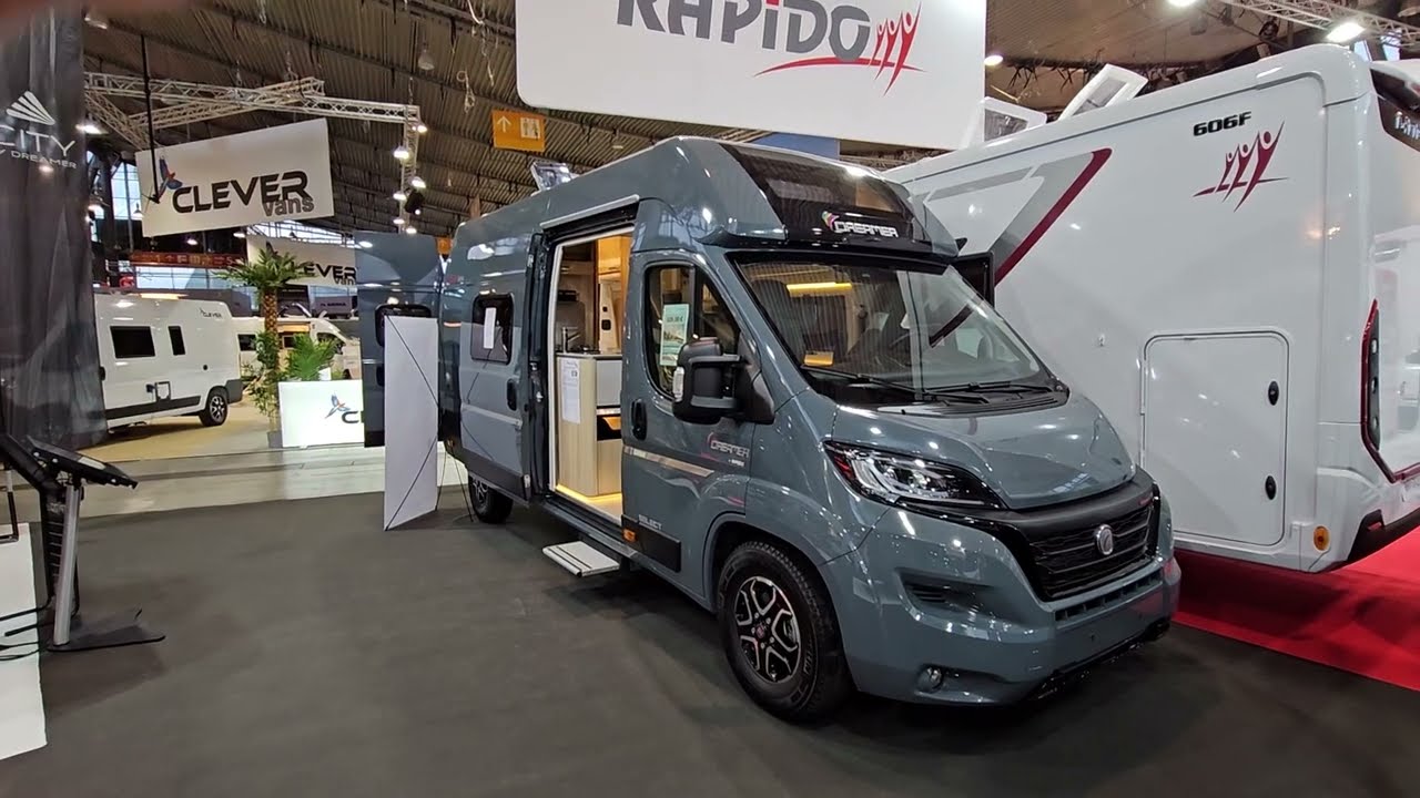 Dreamer Camper Van XL tour. High roof, 636cm long, sleeps five.