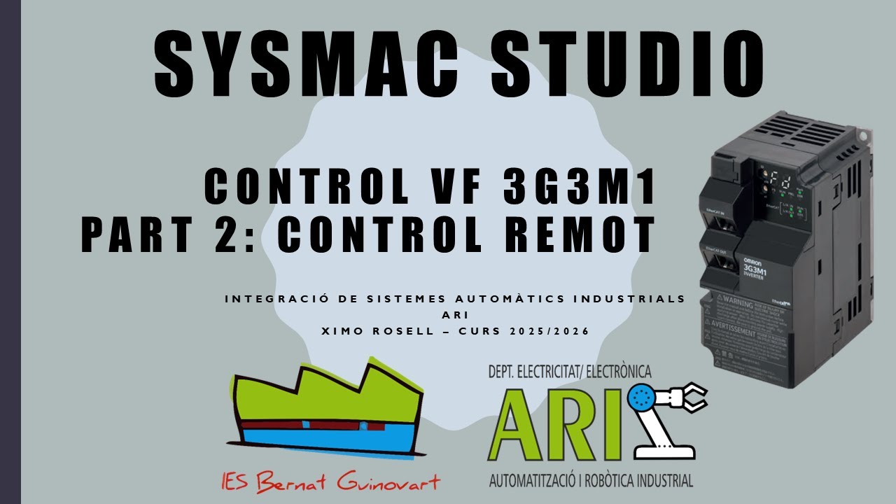 SYSMAC STUDIO. OMRON. VF 3G3M1. CONTROL PER ETHERCAT. PART 2. CONTROL REMOT.