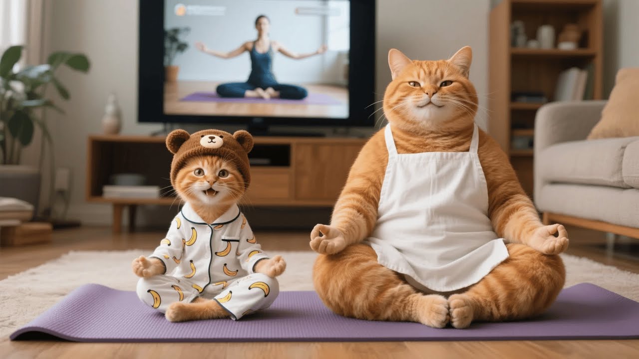 Mama Cat Has Back Pain Again—But Ginger Kitten Learns the Bone Strength Secret from Grandma Cat 🐱🦴