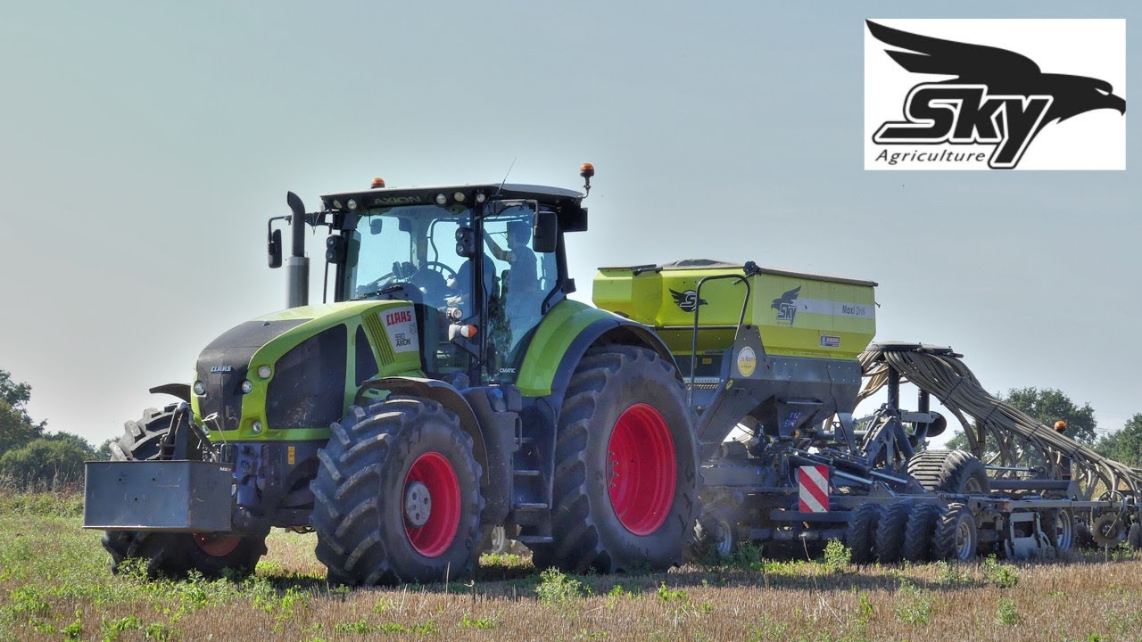 🤠🌱 SEMIS DIRECT DES COUVERT VÉGÉTAUX | CLAAS AXION 930 & SEMOIR SKY MAXI DRILL 6m | ETA PARLOT 🌱🤠