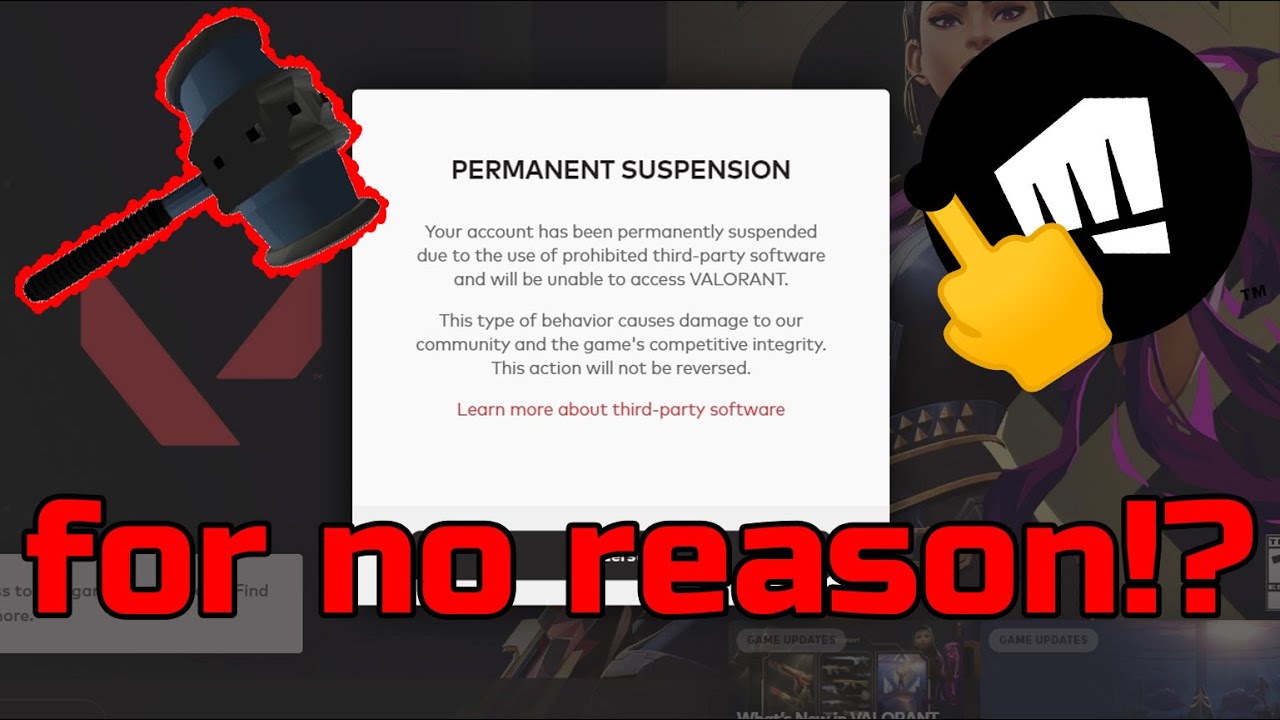 I Got A Permanent Suspension From Valorant For the No Reason At All...