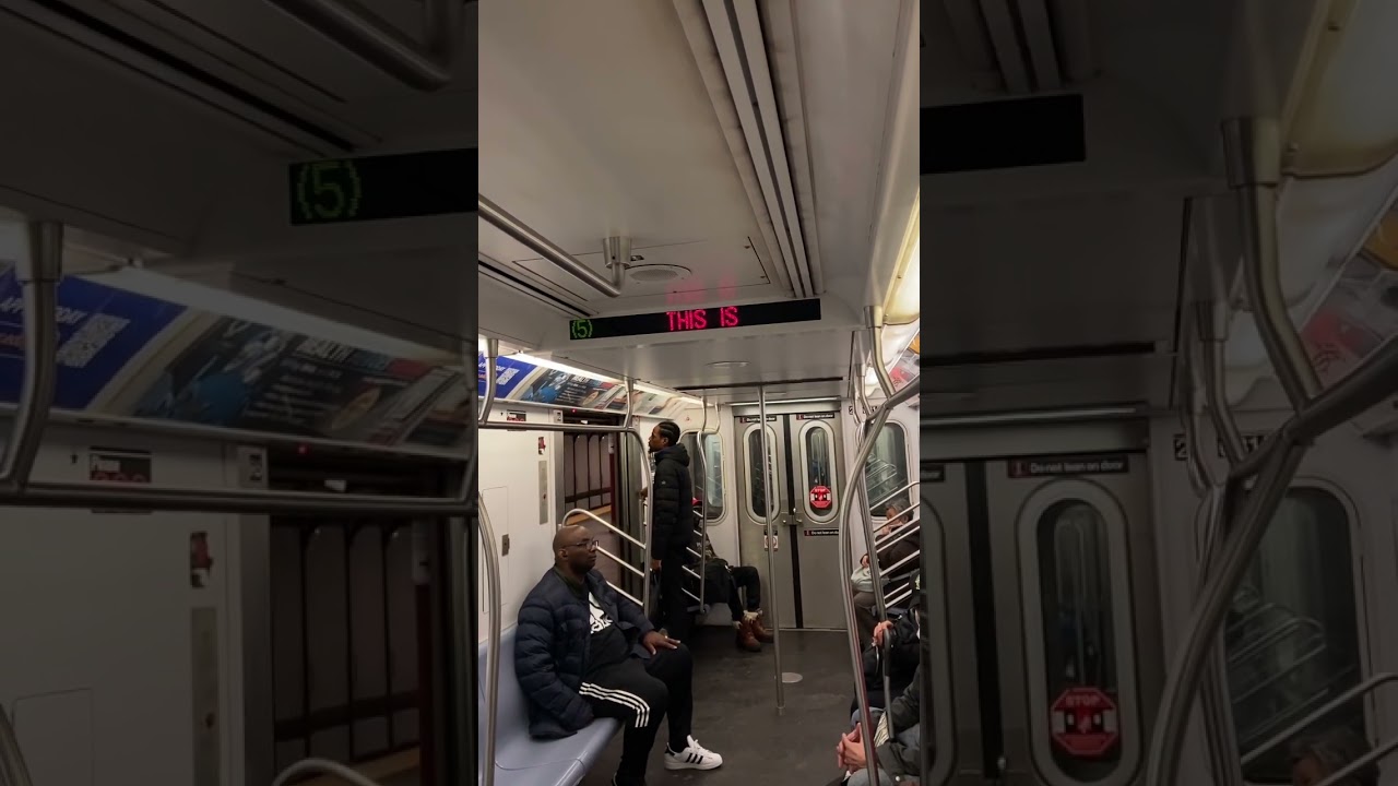 R142 5 Train via 2 Line aka 7th Avenue Line Announcement #subway #train #42ndstreet #shortvideo