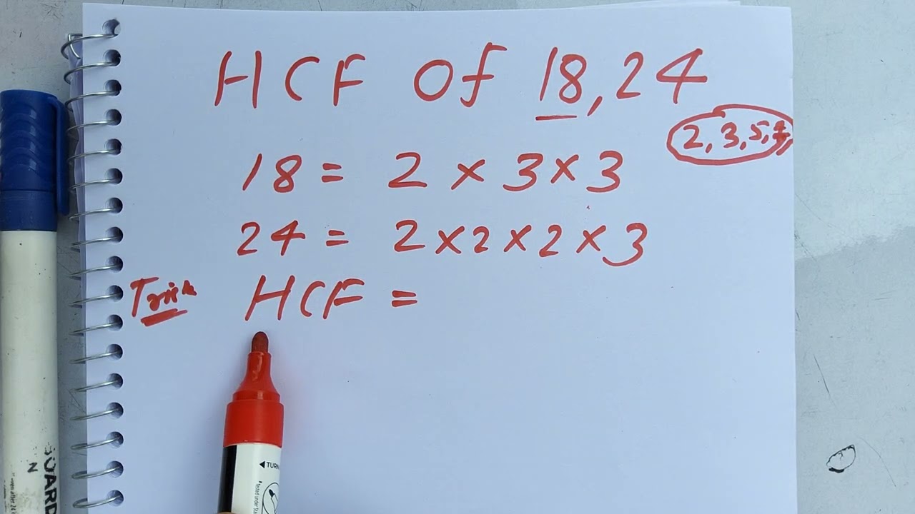 hcf of 18 and 24  | Hindi