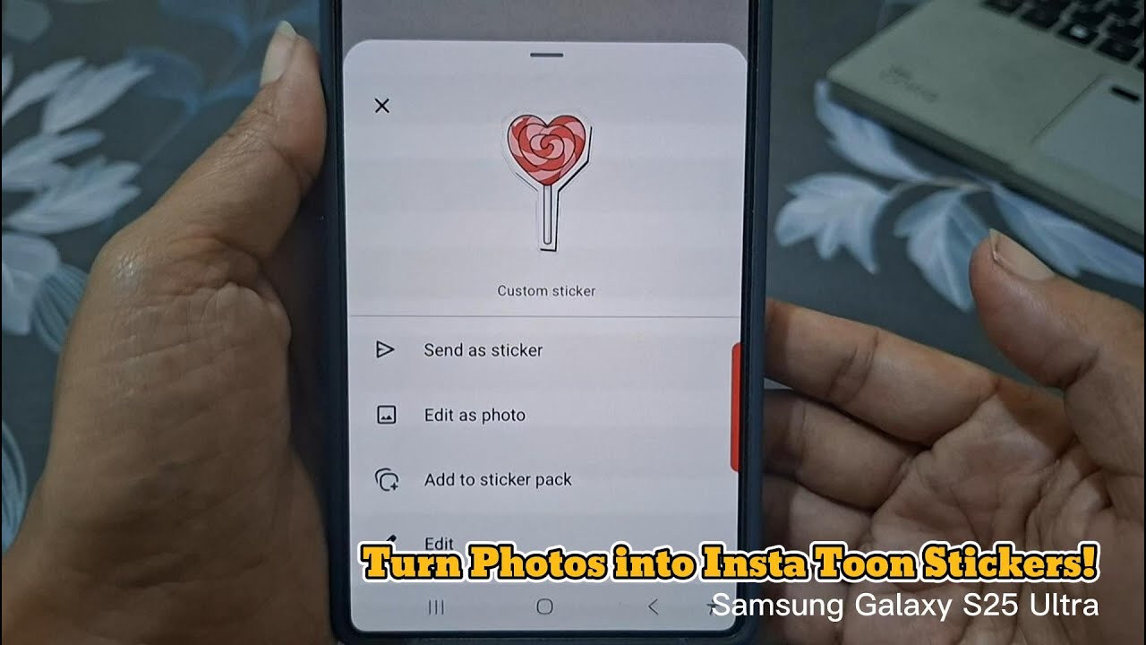 Как превратить фотографии в стикеры Insta Toon с помощью S Pen на Samsung Galaxy S25 Ultra