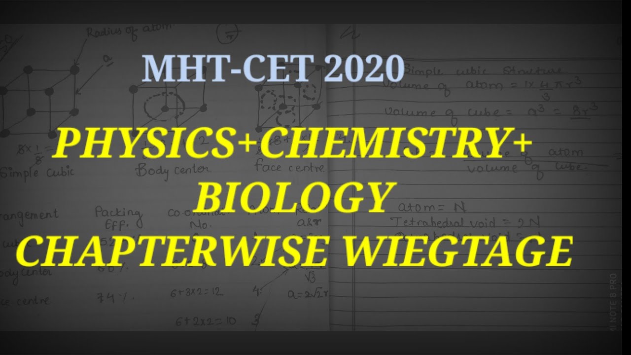 PCB Chapterwise weightage for Mhtcet 2020 || biology weightage for Mhtcet || MHTCET BIOLOGY