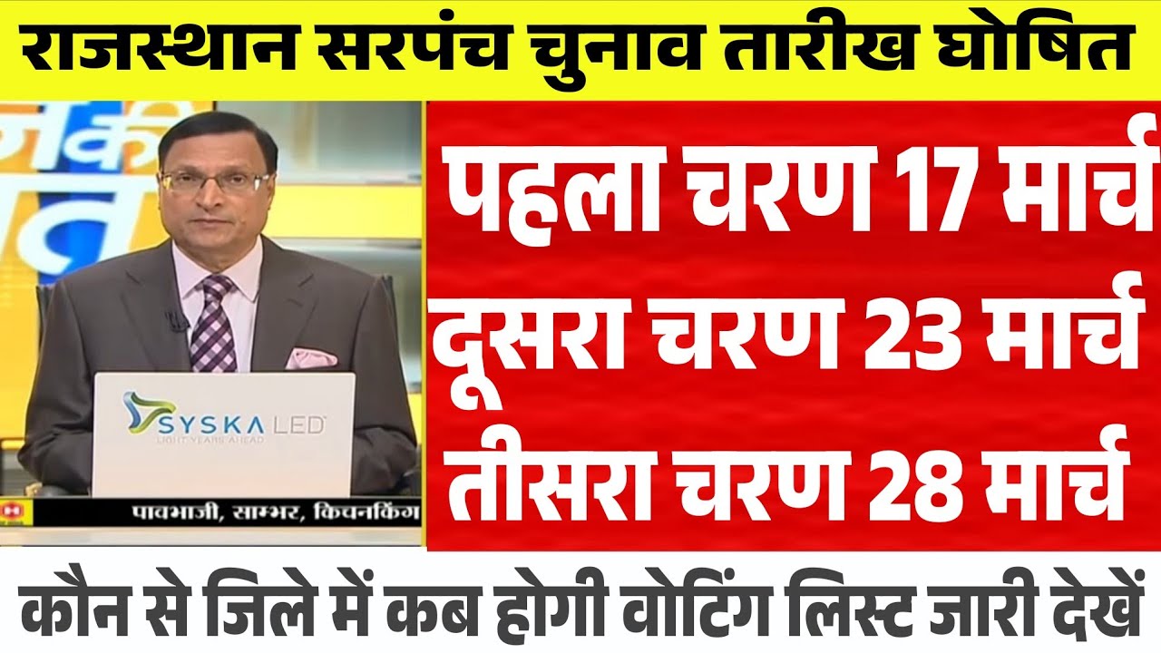 राजस्थान सरपंच चुनाव 2026 तारीख जारी|| rajasthan sarpanch chunav 2026 kab honge #electionnews raj