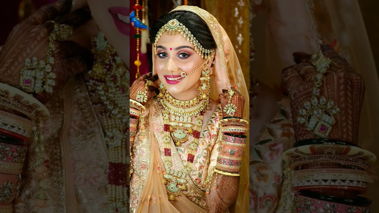 # bridal makeup ♥️ and hair style bridal juda beutiful hair style and mehndi designs 😊♥️♥️♥️♥️