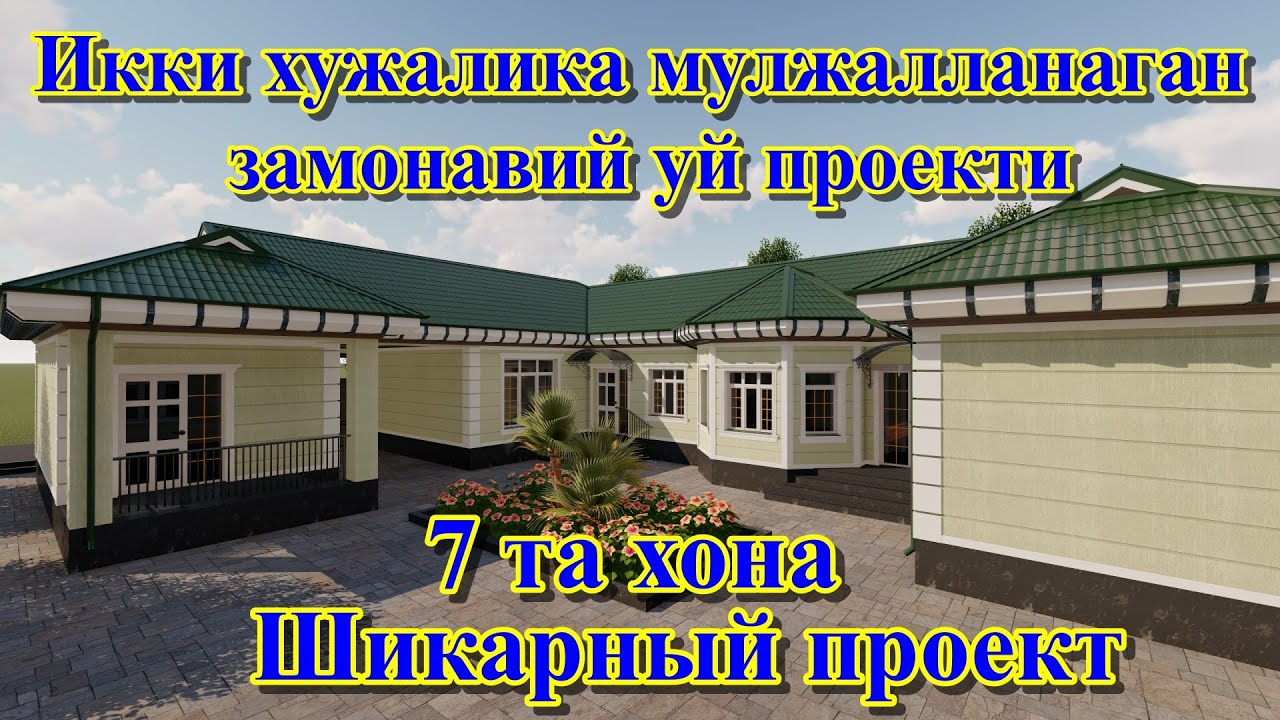 IHCHAM UY LOYIHASI 2 HUJALIK UCHUN #uychizmalari #zamonaviyuylar #shlakablok