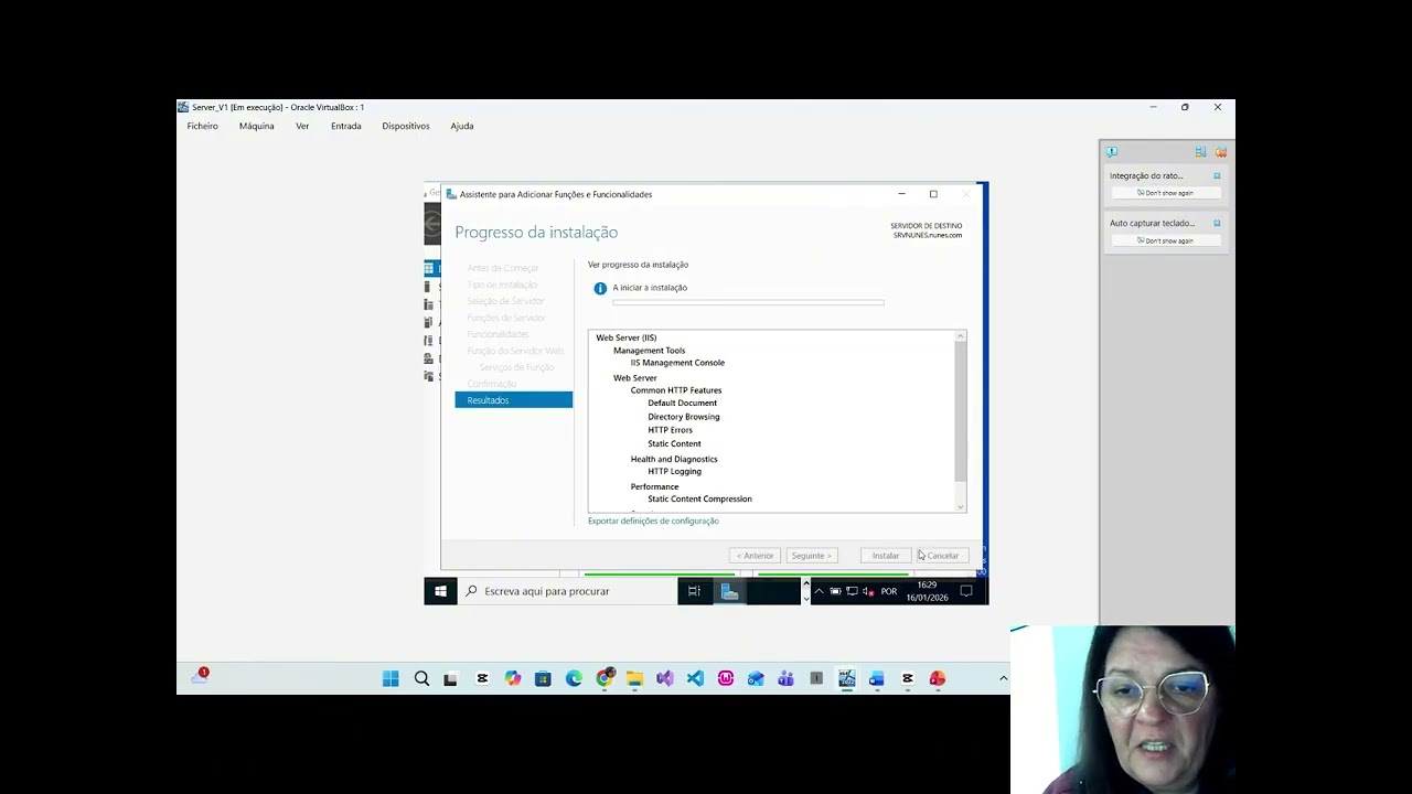 m6 3 Passos de instalação do servidor Web IIS