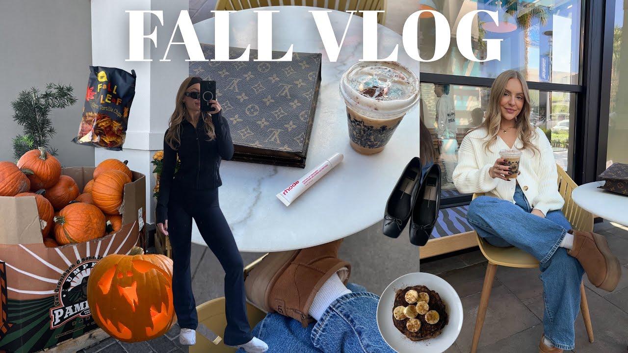 ULTIMATE FALL VLOG! mic'd leg workout, clothing hauls, carving pumpkins & more