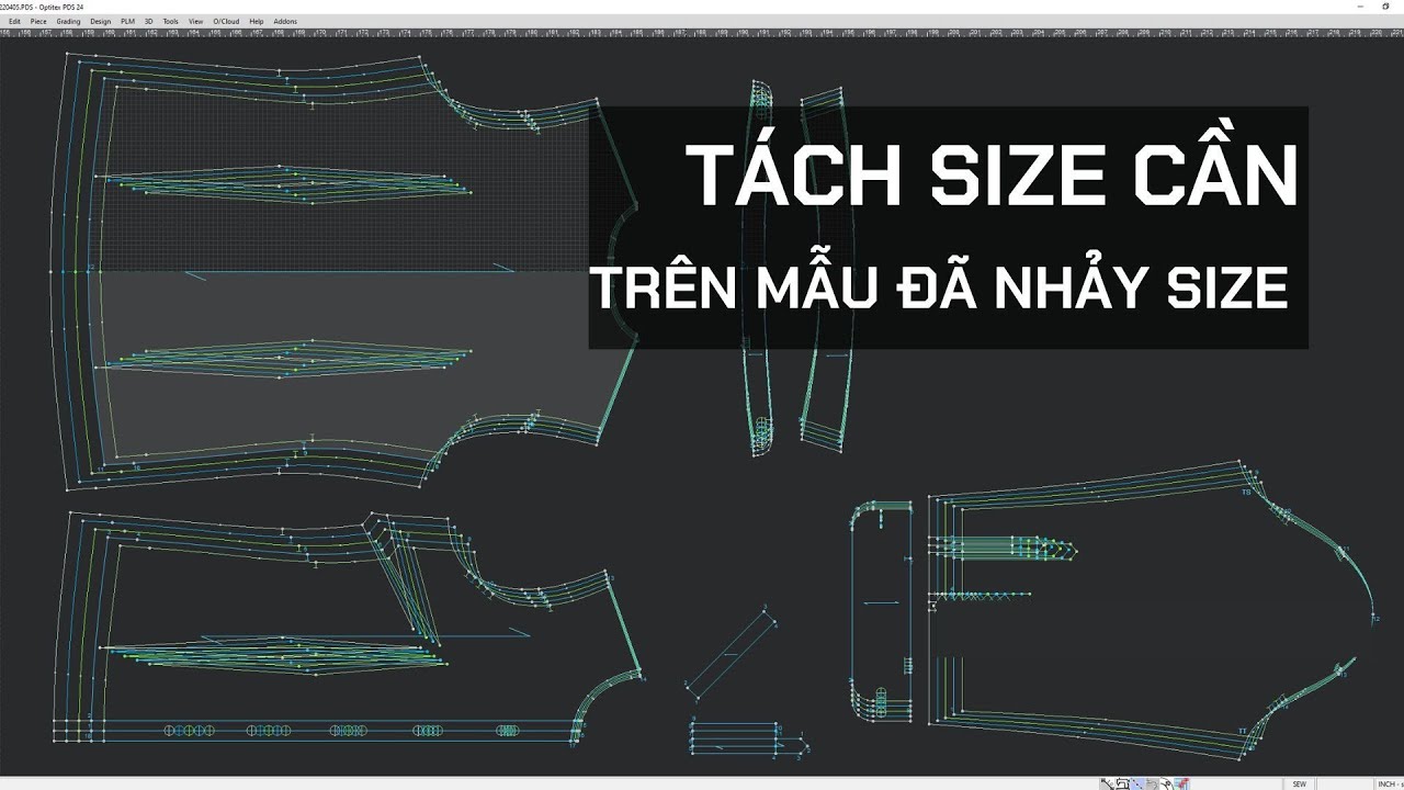 Tách Riêng Từng Size Trong Bộ Rập Đã Nhảy Cỡ Bằng Phần Mềm Optitex | Creat piece for selected size