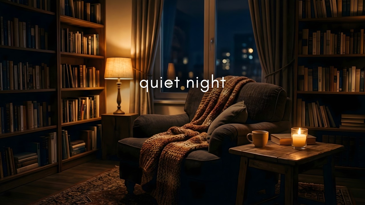 Quiet Cozy Night Indoors with Soft Piano Jazz for Sleep