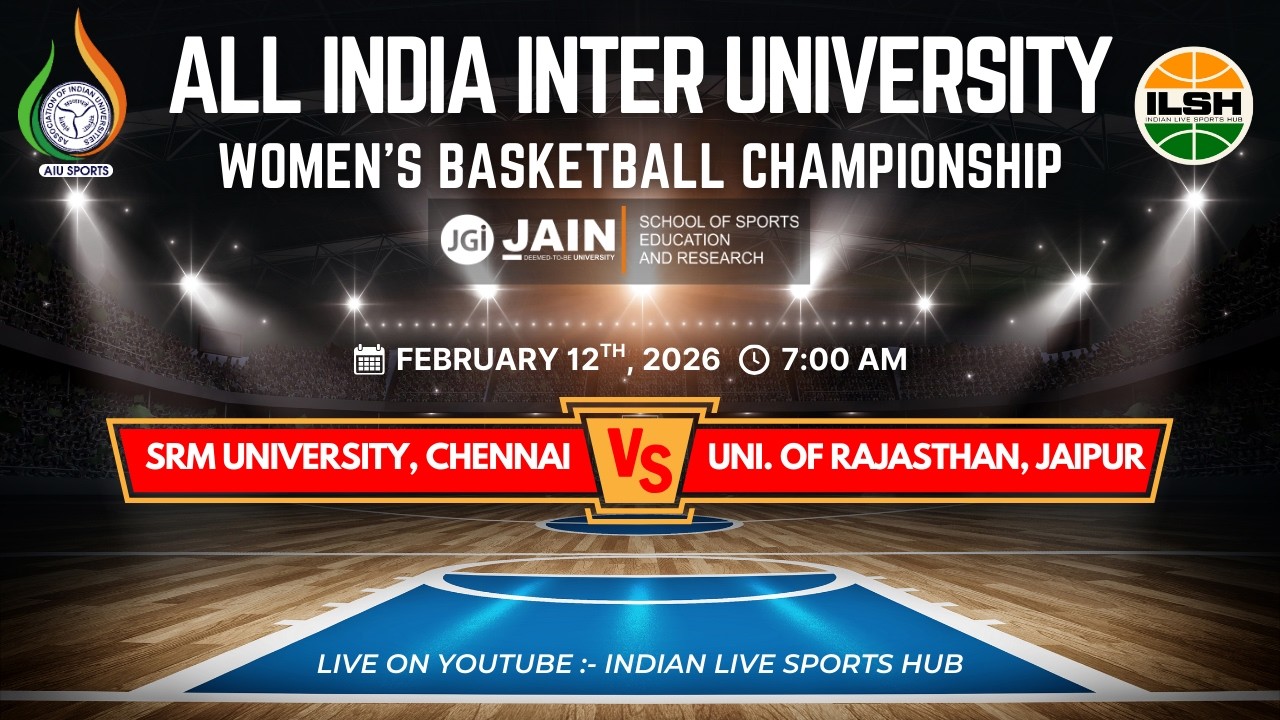 LIVE 🔴 || SRM UNI. CHENNAI VS UNI. OF RAJASTHAN, JAIPUR || AIU WOMEN'S BASKETBALL CHAMPIONSHIP