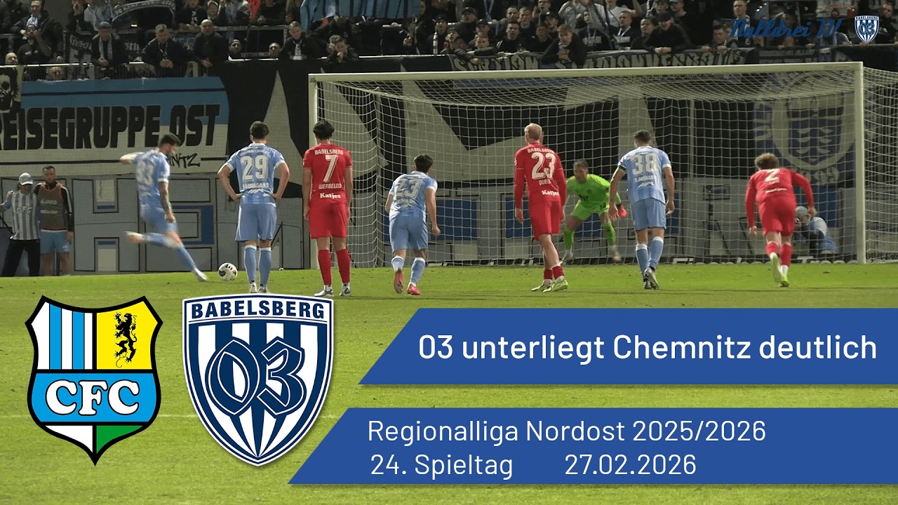 03 unterliegt Chemnitz deutlich | Chemnitzer FC vs. Babelsberg 03 | #nulldreitv | 2025/26