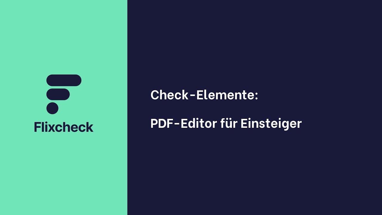 Check-Elemente: PDF-Editor f&uuml;r Einsteiger