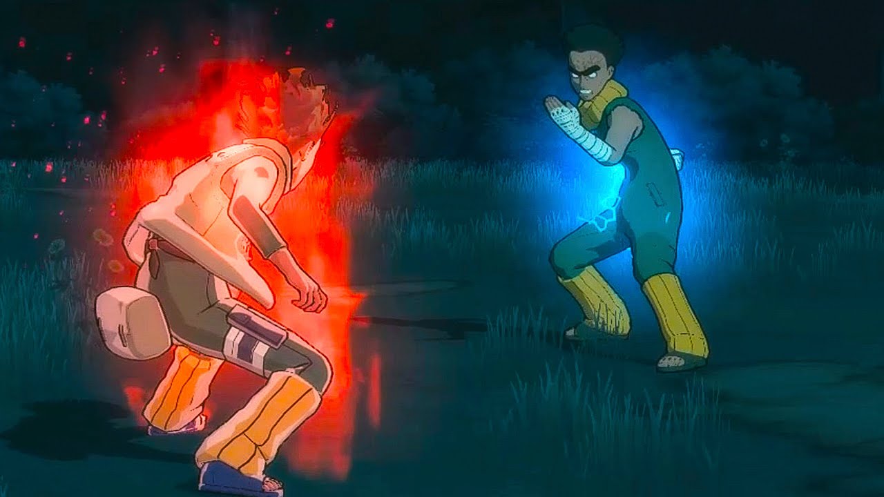 Adult Rock Lee Vs Might Guy Full Battle (4K 60fps) Naruto Storm 4 Next Generations