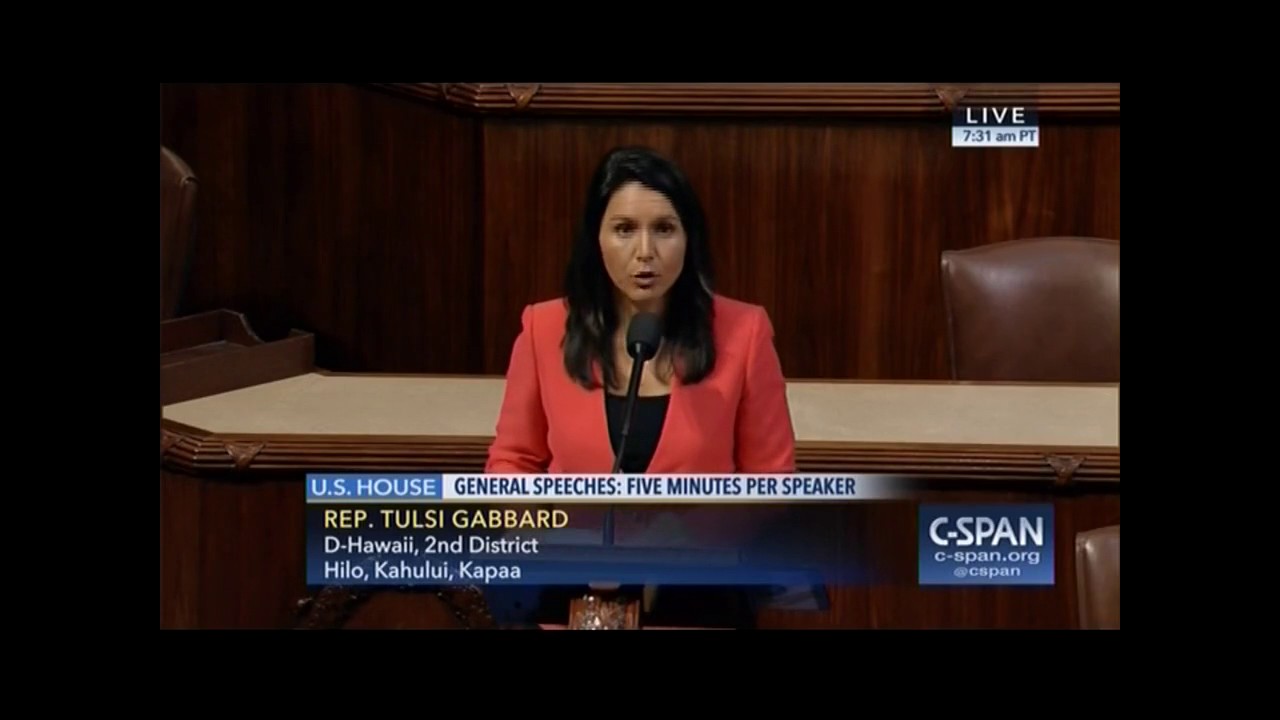 Rep. Tulsi Gabbard Calls for Federal Decriminalization of Marijuana