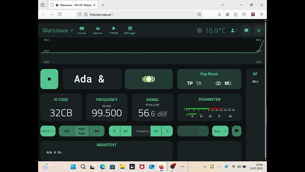 Radio AK - przełączenie na Radio Pogoda 13/14.07.2025 g. 00.00