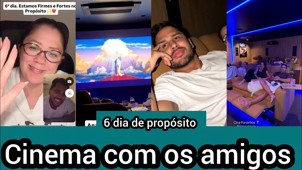 Lucas Guimarães curte cinema com amigos na casa da Leyd e se diverte - 6 dia de propósito em oração 
