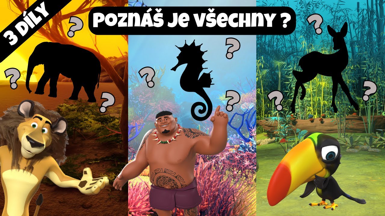 Vzdělávací videa pro děti | Poznej zvířátka podle jejich stínů