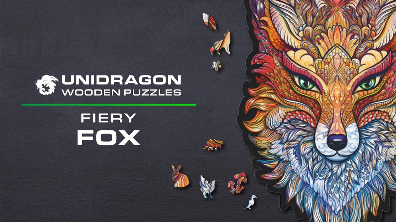 Unidragon | FIERY FOX | Wooden Jigsaw Puzzle