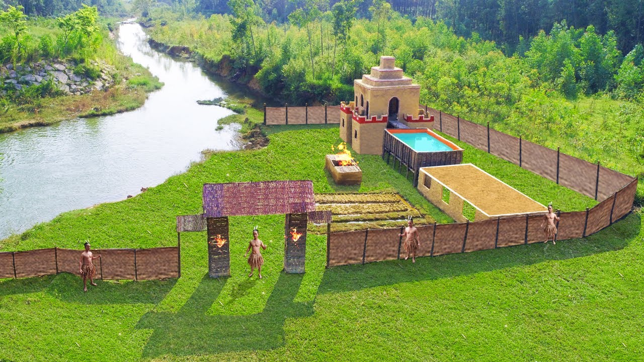 120 Days Living And Building Ancient Village in The Rain Forest of Aboriginal Tribe