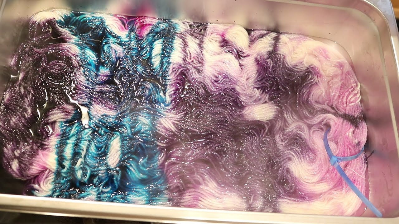 Low Immersion Dyeing Yarn with Leftover Fiber Reactive Dyes - Dyepot PS #15 Leave No Dye Behind